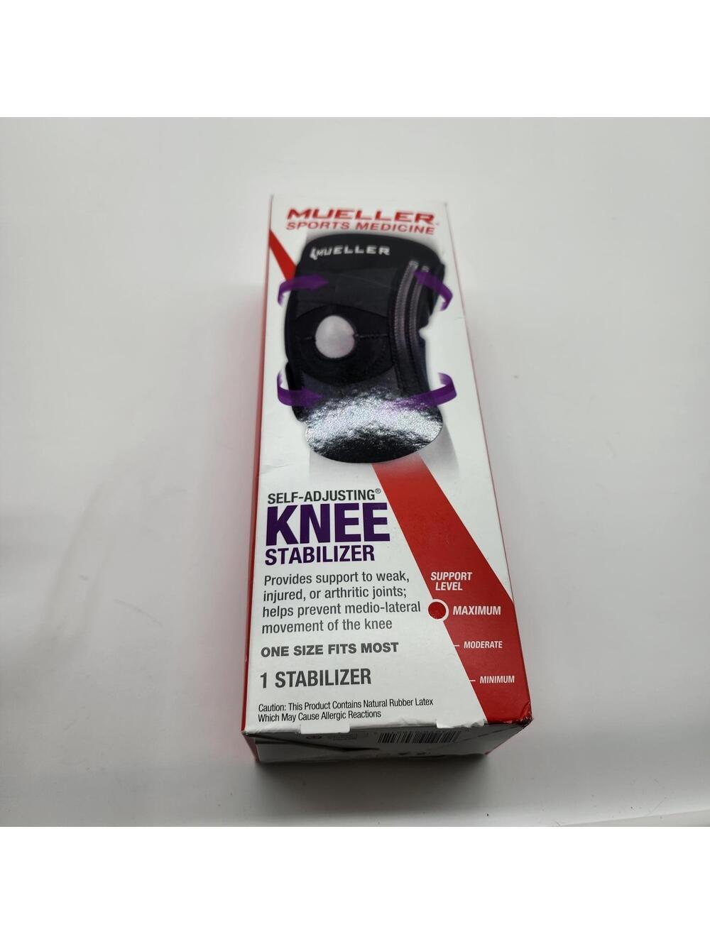 Mueller Self Adjusting Knee Stabilizer Black One Size Fits Most Moderate Support